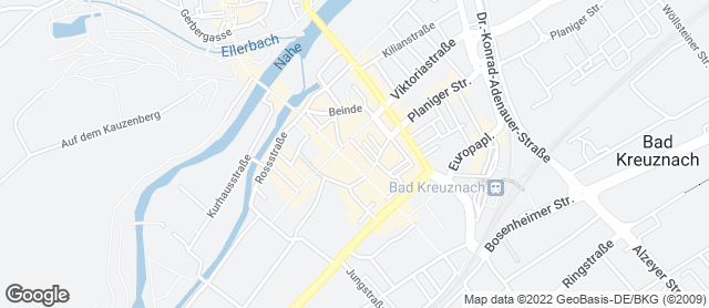 Karte mit Standort von Bäckerei "Die Lohners" - Bad Kreuznach