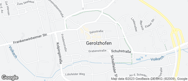 Karte mit Standort von StadtCafé Schmitt Gerolzhofen