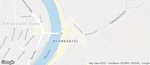 Karte mit Standort von Leckerbäcker Ruf in der Fußgängerzone Bernkastel