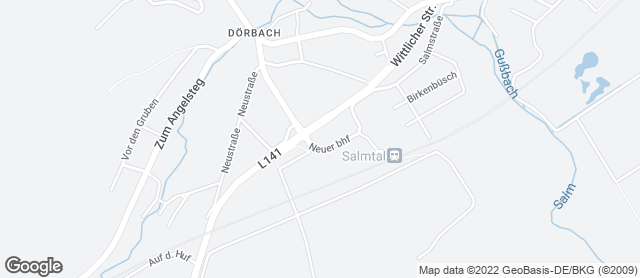 Karte mit Standort von Bäckerei "Die Lohners" - Salmtal