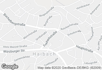 Karte mit Standort von Bäckerei Burger GmbH Filiale - Haibach
