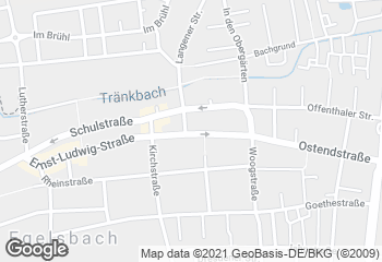 Karte mit Standort von Bäckerei Keller, Filiale Egelsbach