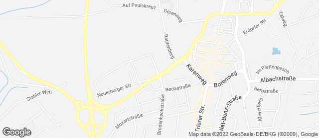 Karte mit Standort von Bäckerei "Die Lohners" - Bitburg