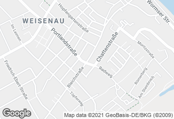 Karte mit Standort von Backhaus Schröer - Portlandstraße (Ecke Portland-Bleichstraße)