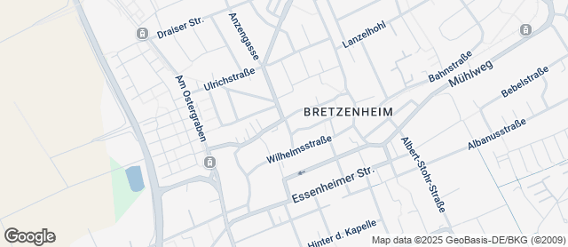 Karte mit Standort von Backhaus Schröer - Bretzenheim