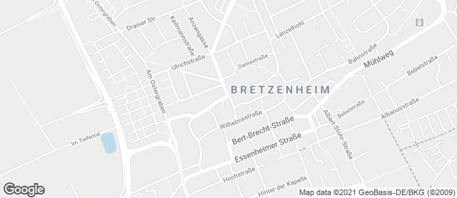 Karte mit Standort von Backhaus Schröer - Bretzenheim