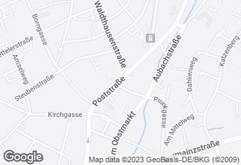Karte mit Standort von Bäckerei Pfaff