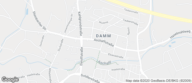 Karte mit Standort von Bäckerei Burger GmbH Filiale  -Damm