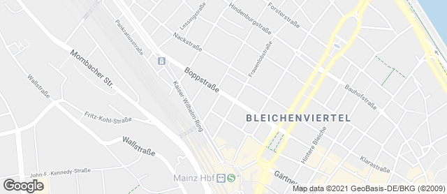 Karte mit Standort von Backhaus Schröer - Boppstraße