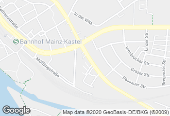Karte mit Standort von Backhaus Schröer - Rewe Kostheimer Landstraße (im Rewe Markt)