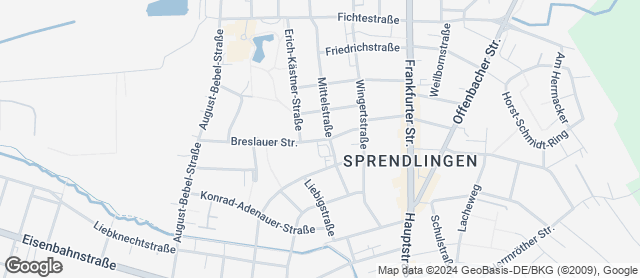 Karte mit Standort von Bäcker Karl / Wochenmarkt Dreieich - Sprendlingen