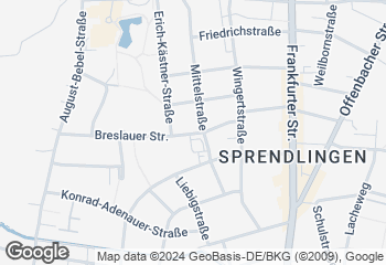 Karte mit Standort von Bäcker Karl / Wochenmarkt Dreieich - Sprendlingen