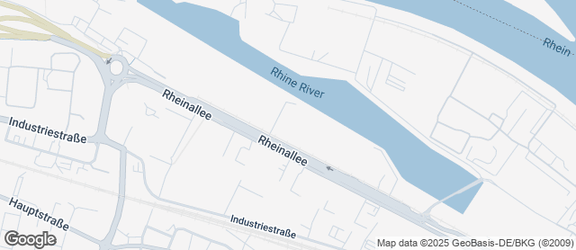 Karte mit Standort von Backhaus Schröer - Rheinallee (Real-Markt)