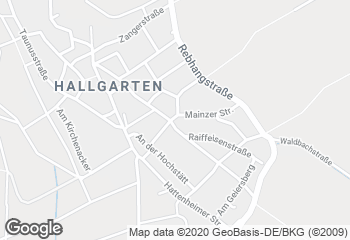 Karte mit Standort von Bäckerei Laquai Hallgarten