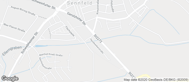 Karte mit Standort von Bäckerei Schmitt GmbH Filiale Sennfeld