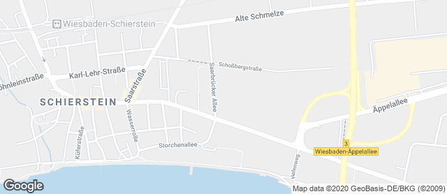 Karte mit Standort von Mühlenbäckerei Rudolf Jung GmbH Filiale Schierstein (Tegut)