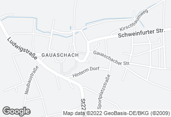 Karte mit Standort von Bäckerei Schwab in Gauaschach