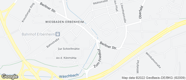 Karte mit Standort von Bäckerei "Die Lohners" - Wiesbaden-Erbenheim