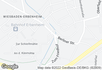 Karte mit Standort von Bäckerei "Die Lohners" - Wiesbaden-Erbenheim