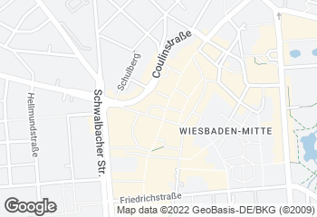 Karte mit Standort von biokaiser HBF Wiesbaden