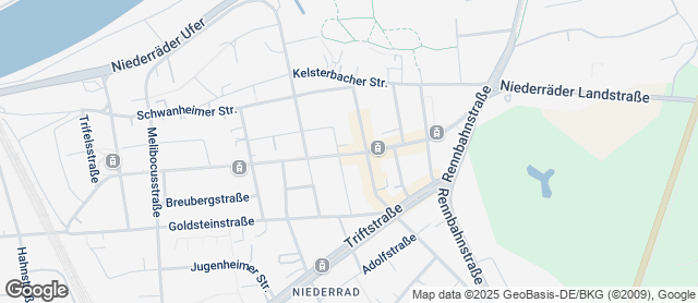 Karte mit Standort von Der Bäcker Eifler - Niederrad