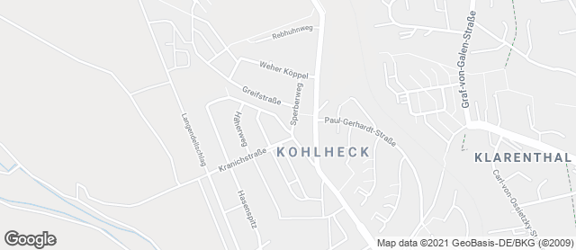 Karte mit Standort von Backhaus Schröer - Eulenstraße
