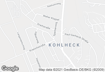 Karte mit Standort von Backhaus Schröer - Eulenstraße
