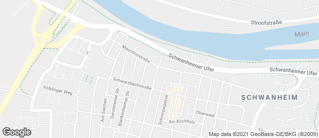 Karte mit Standort von Bäckerei in Schwanheim