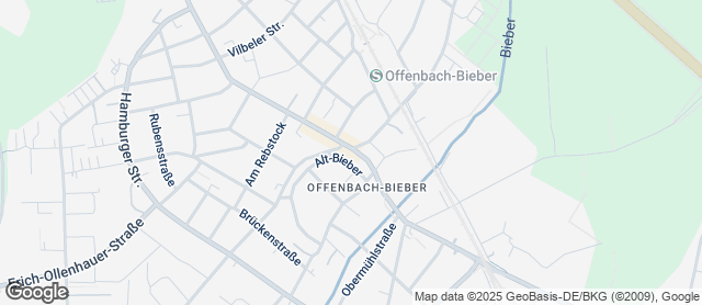 Karte mit Standort von Der Bäcker Eifler -  Offenbach Bieber