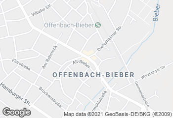 Karte mit Standort von Der Bäcker Eifler -  Offenbach Bieber