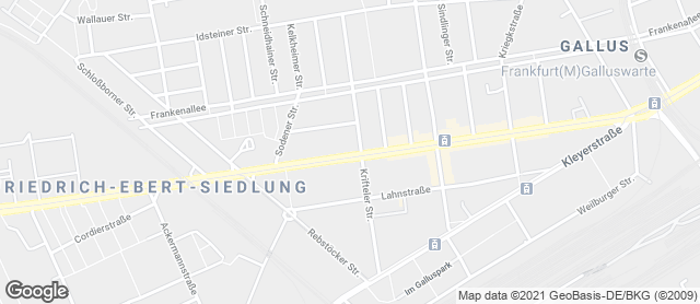 Karte mit Standort von Backhaus Schröer - Rewe Mainzer Landstraße