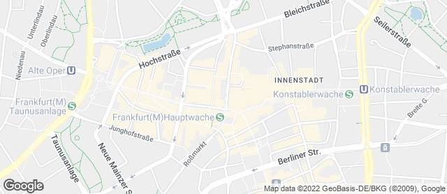 Karte mit Standort von Der Bäcker Eifler - Große Eschenheimer Straße