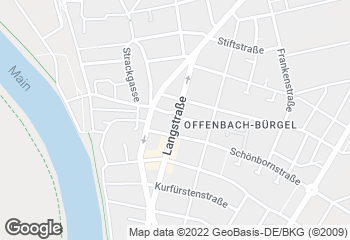 Karte mit Standort von Der Bäcker Eifler - Offenbach Bürgel