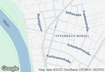Karte mit Standort von Der Bäcker Eifler - Offenbach Bürgel