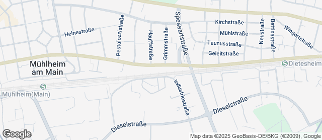Karte mit Standort von Der Bäcker Eifler - Mühlheim Schillerstraße
