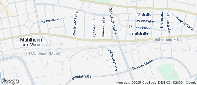 Karte mit Standort von Der Bäcker Eifler - Mühlheim Schillerstraße