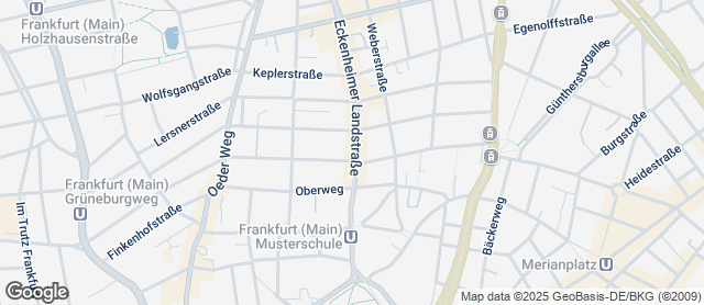 Karte mit Standort von Der Bäcker Eifler - Eckenheimer Landstraße