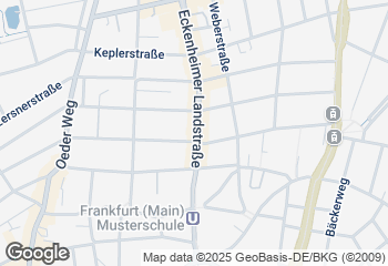 Karte mit Standort von Der Bäcker Eifler - Eckenheimer Landstraße