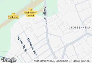 Karte mit Standort von Der Bäcker Eifler - Siegener Straße