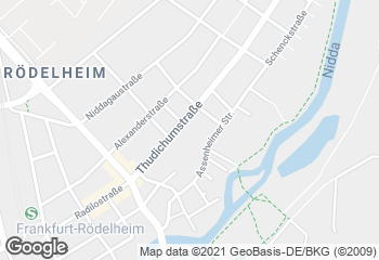 Karte mit Standort von Bäckerei und Konditorei Huck GmbH