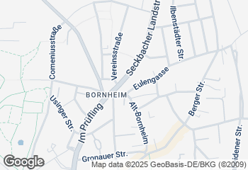 Karte mit Standort von Der Bäcker Eifler - Seckbacher Landstraße 59