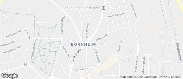 Karte mit Standort von Der Bäcker Eifler - Seckbacher Landstraße 8