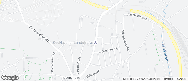 Karte mit Standort von Der Bäcker Eifler - Seckbacher Landstraße 59