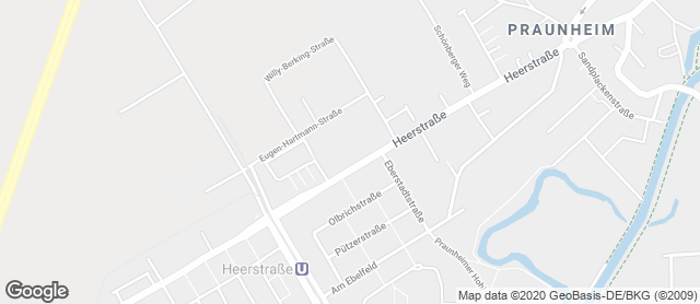 Karte mit Standort von Backhaus Schröer - Rewe Eugen-Hartmann-Straße (im Rewe Markt)