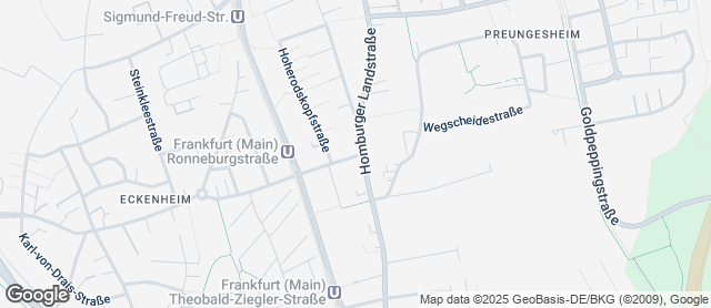Karte mit Standort von Der Bäcker Eifler -  Homburger Landstraße