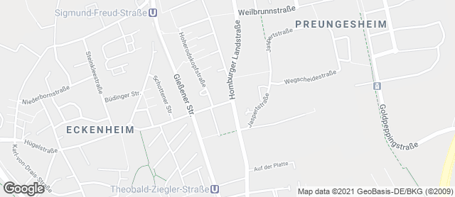 Karte mit Standort von Der Bäcker Eifler -  Homburger Landstraße