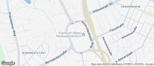 Karte mit Standort von Der Bäcker Eifler -  Nordwestzentrum