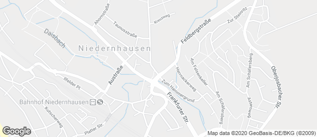 Karte mit Standort von Mühlenbäckerei Rudolf Jung GmbH Filiale Niedernhausen (Tegut)