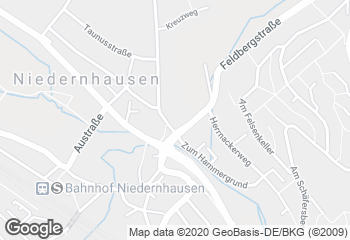 Karte mit Standort von Mühlenbäckerei Rudolf Jung GmbH Filiale Niedernhausen (Tegut)
