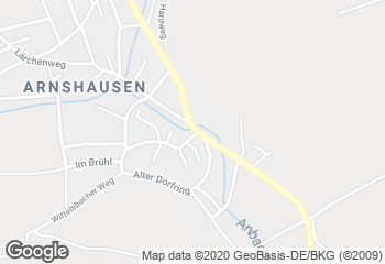 Karte mit Standort von Bäckerei Karch Arnshausen